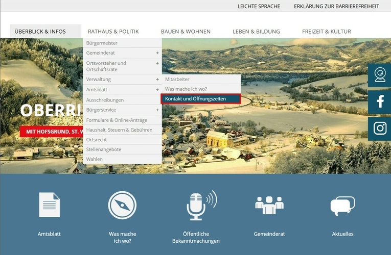 Kontakt zur Gemeinde Oberried Kontakt zur Gemeinde Oberried