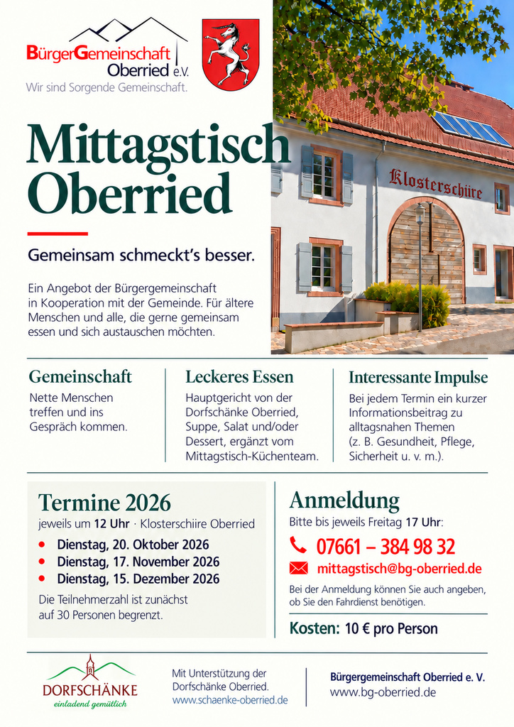 Mittagstisch Klosterscheune